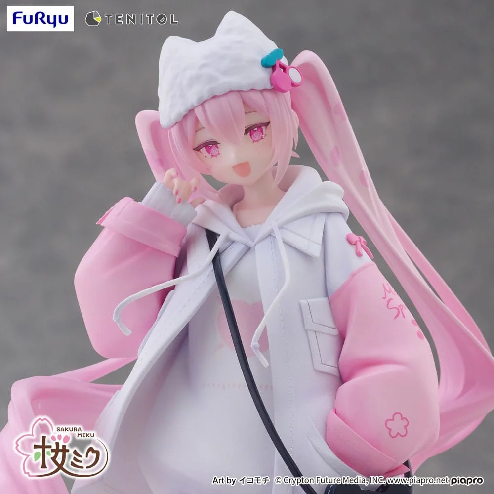 Hatsune Miku Tenitol PVC Statue Sakura Miku Cool style [petit] 19 cm